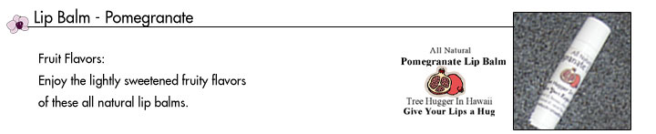 all natural pomegranate lip balm