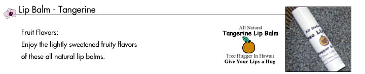all natural tangerine lip balm